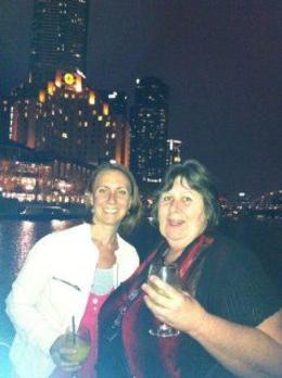 Photo of kelly-anne and i Melbourne cruise,2012 My daughter Kelly-anne and I, enjoying the lights by night on the Yarra.. , ree - April 2012