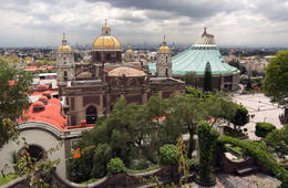 Photo of Basilica de Guadalupe A view of the old Guadalupe Basilica and the modern one, seen from Tepeyac Hill. - June 2011