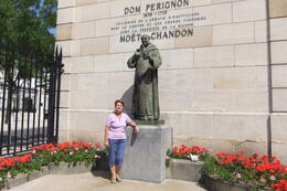 Photo of Visit to Moet and Chandon Champagne Region Day Trip Anna by the statue of Dom Perignon at Moet and Chandon , Mario S - June 2014