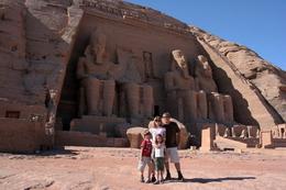 Photo of Abu Simbel OK, so here we are in front of Abu Simbel. Used a tripod although the guide didn't think it was allowed - maybe he wanted a tip to take the picture instead of me using a timer:-), Kenneth N - December 2007