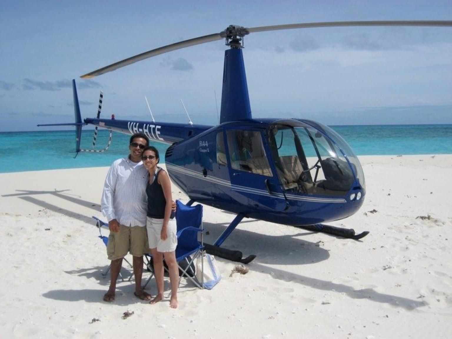 Our heli and caye