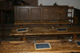 Photo of Desks in William Wordsworth's primary school William Wordsworth's primary school in the Lake District , Marilyn K - August 2011