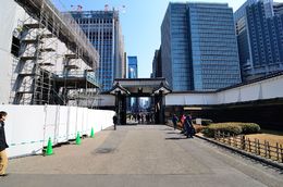 Photo of Garden gate from inside the entrance Looking down the entrance toward Tokyo, currently the guard building is being renovated, it will add to the tour when completed. , John L - February 2015