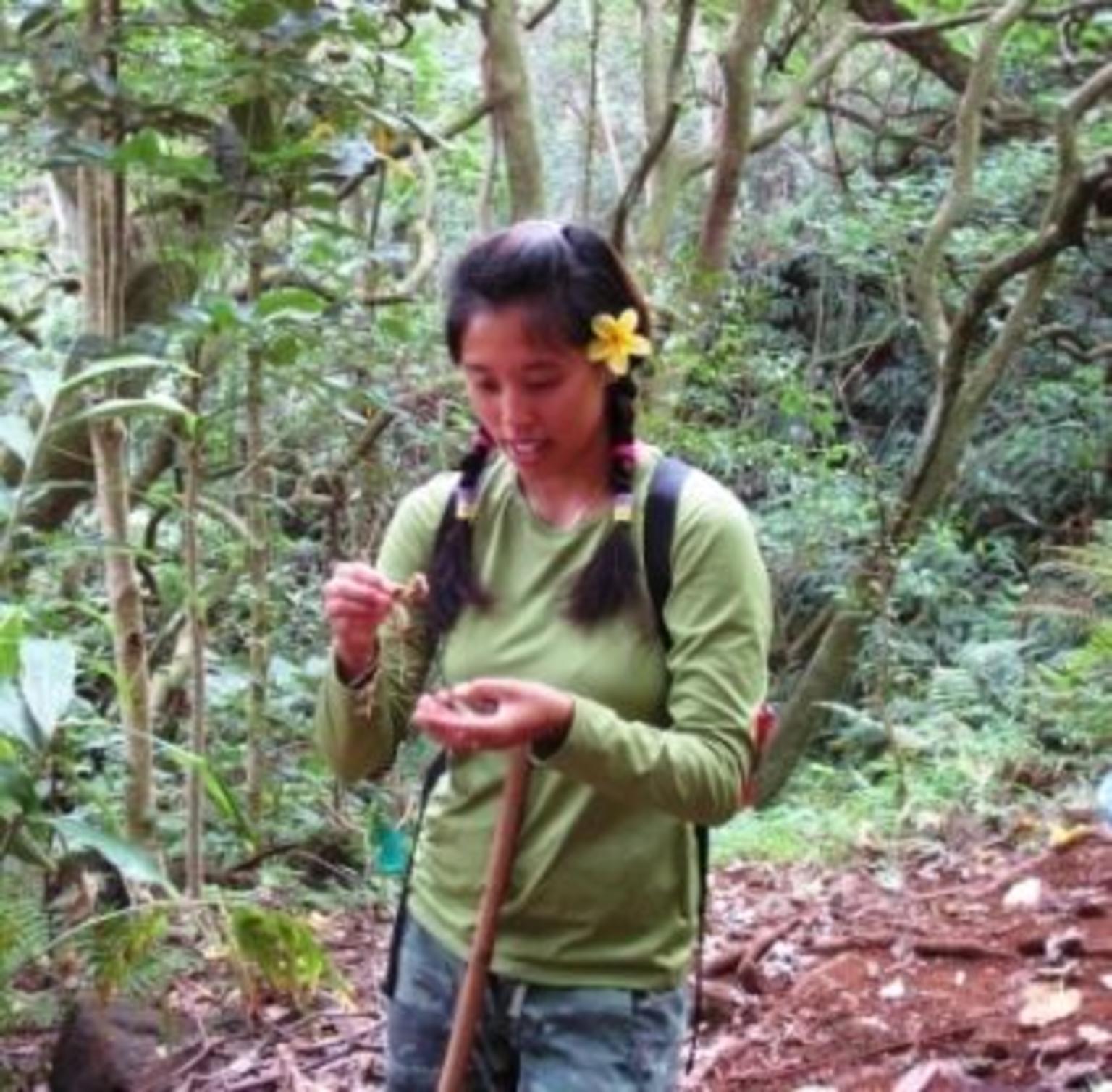 Our Guide Discussing Local Plants