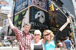 Photo of Photo Trek of New York City Times Square: Christopher, Janet and Beth from London, UK enjoying the May sunshine in NY, Janet S - June 2010