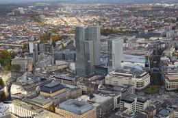 Photo of The maintower view of Frankfurt. The views from the top of the tower are truly superb. A 'pocket of sunlight' can be seen in the distance. , David Lally - December 2014