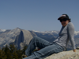 Photo of Kellythepea and Half Dome Kellythepea on Sentinel Dome with Half Dome behind me., kellythepea - October 2010