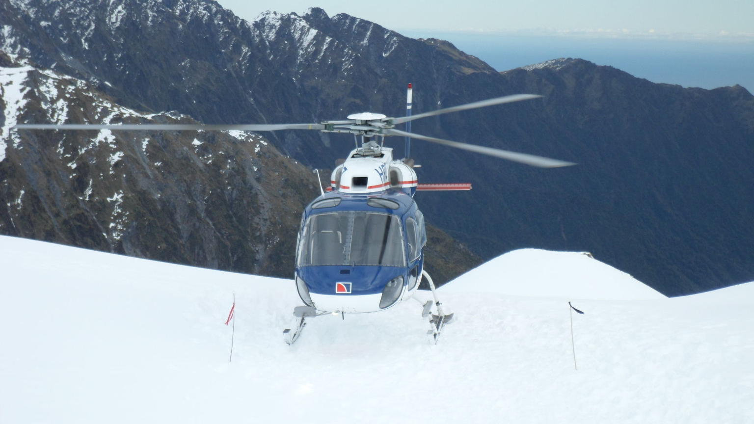 Helicopter over Franz and Fox trip