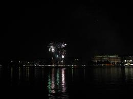 Photo of Fireworks over the Alster Celebrating Hamburg's Alster festival in August., clairemc - October 2010