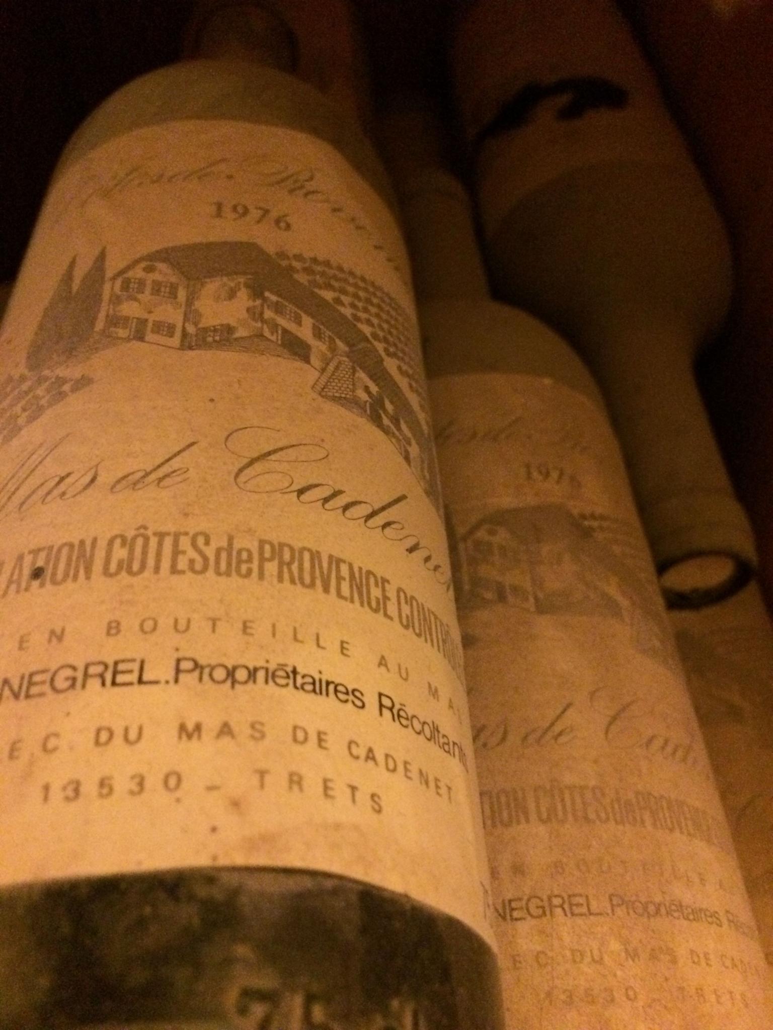 Bottle from Mas De Cadenet's library