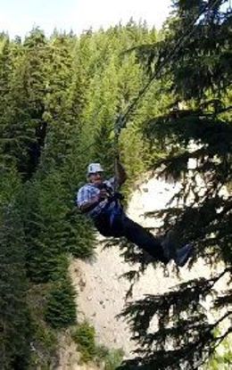 Photo of Just hanging around in Whistler Zipping along between Blackcomb Mountain and Whistler Peak , Fred H - July 2016