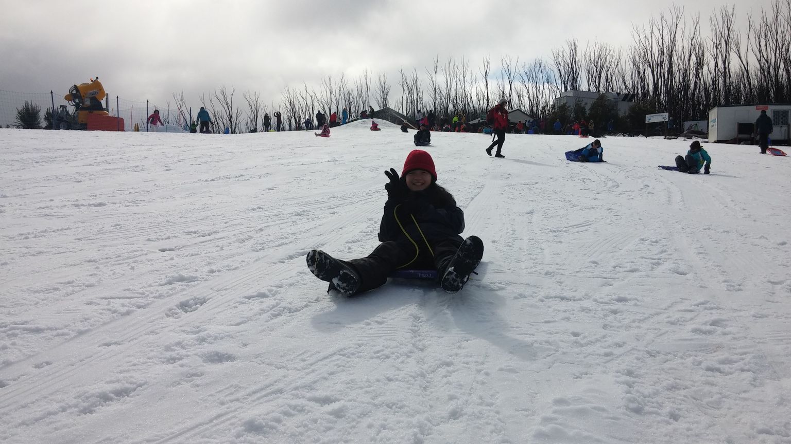 Tobogganing at Lake Mountain