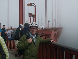 Photo of Golden Gate - Bike Tour 2016 Entering the bridge. Robert tour guide busy taking pictures at all the stops. , Jeff G - August 2016