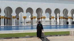 Photo of The Sheikh Zayed Grand Mosque My wife sweltering in the long robe. , Tighthead Prop - December 2015