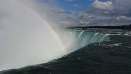 Photo of Rainbows When the sun is out there is almost always a rainbow because of the mist. This was our favorite place to watch the falls at the very top It was truly breath taking!! , Crystal H - August 2016