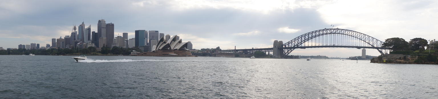 view of Sydney from the boat