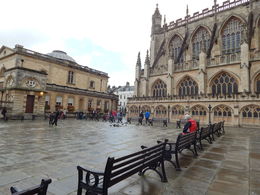 Photo of Bath Cathedral Taken in the center square in view of the Roman Baths and Bath Cathedral , Caren Grace R - December 2015