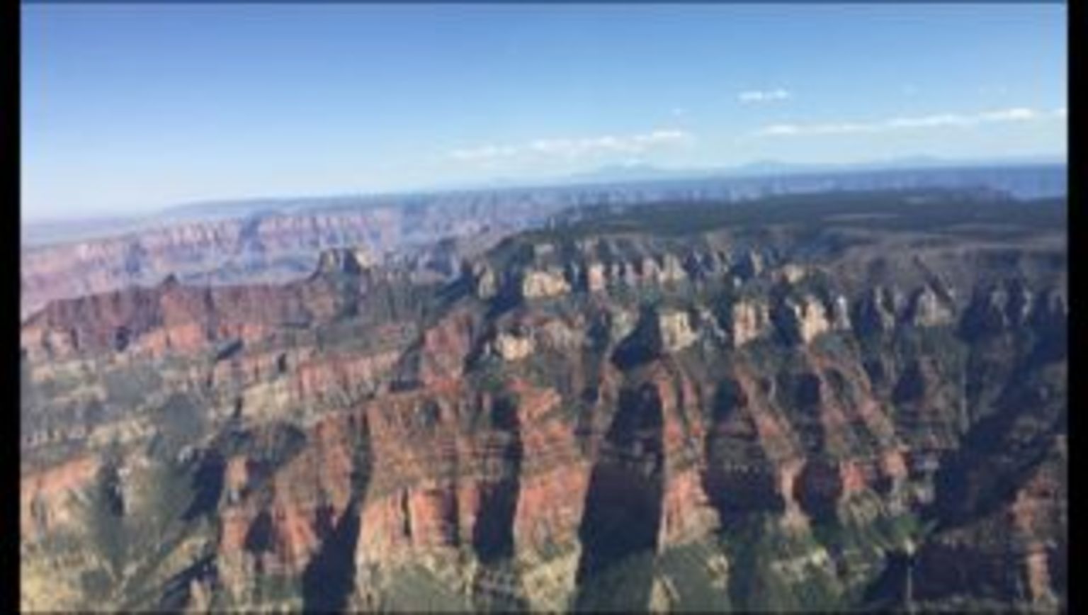 View of south rim from plane
