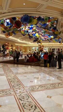 Photo of The Bellagio hotel David Chihuly's Fiori di Como that adorns the ceiling of the Bellagio lobby. , ashes - February 2016