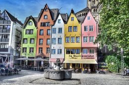 Photo of Fischmarkt square. The beautiful and colorful gabled shop buildings in fischmarkt square. , David Lally - September 2015