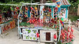 Photo of Colourful carved wooden animals A great example of local crafts. , Allan - September 2015