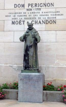 Photo of Dom Perignon Statue at Moet and Chandon Statue before entering the House of Moet and Chandon , Margo - October 2013