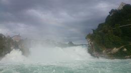 Photo of Rhine Fall in Swiss Wonderful boat ride and the friendly captain drove us near the Rhine Fall and experience the water droplet sprinkling to us! it was a nice experience and we were able to see a nice rainbow in the ... , nanny - August 2014