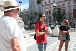 Photo of Starting out Miguel, our guide, at the starting point Praca dos Restauradores , Barbara P - June 2016