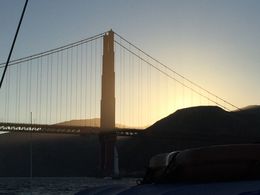 Photo of Sunset over San Francisco Bay The view of the Golden Gate Bridge with the backdrop of the setting sun. , Dustin H - August 2016
