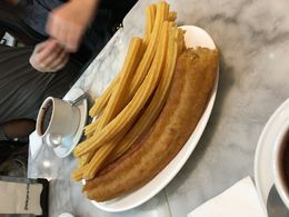 Photo of Churros and chocolate At the Chocolateria San Gines, the oldest Chocolateria in Madrid, open 24/7! , daisy30uk - July 2016