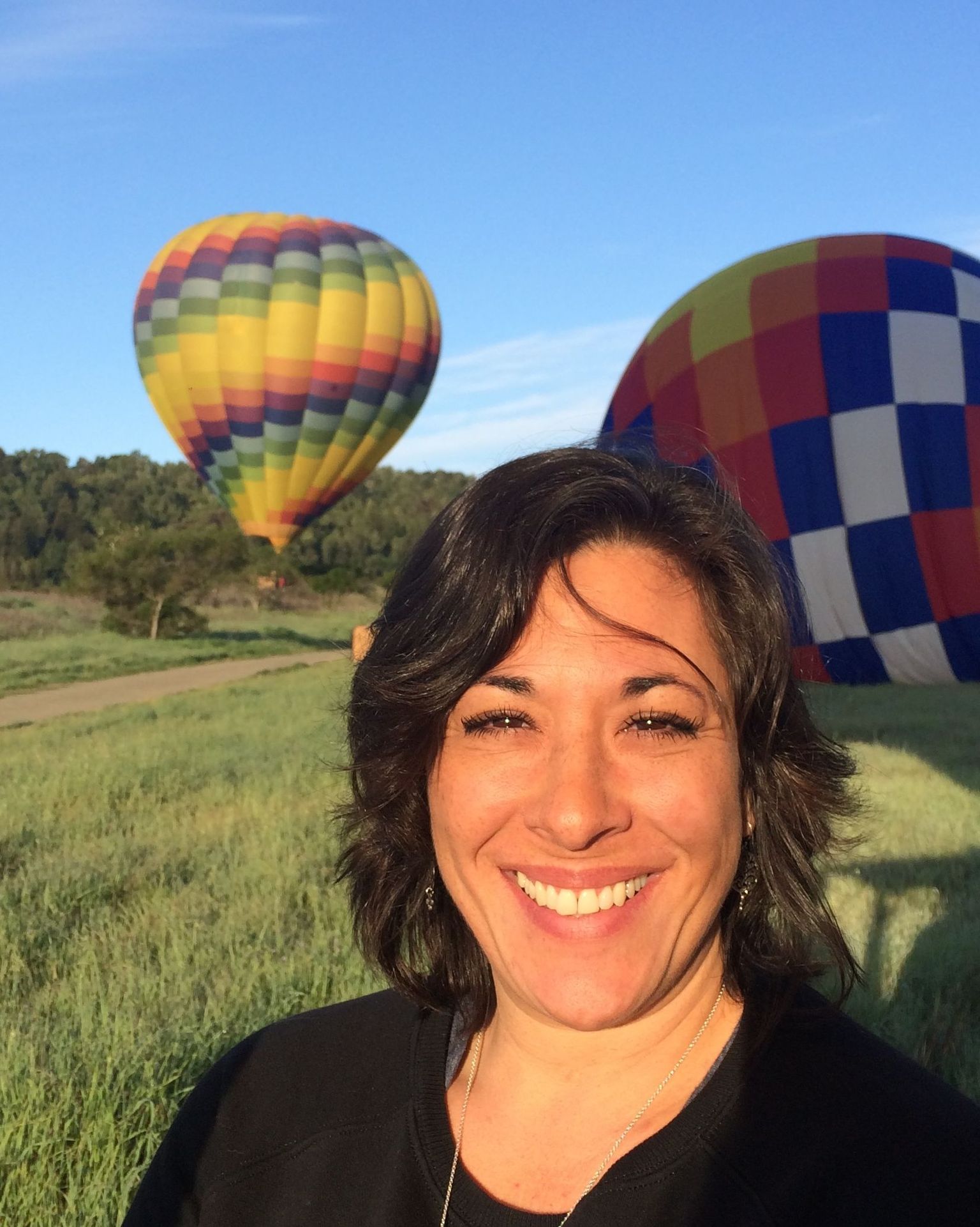 Just after landing from my first Napa Valley Balloon ride