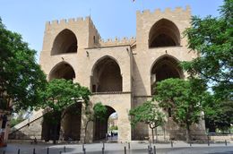 Photo of Torres de Serranos. This is the rear of the Serranos tower. Public steps are pictured in the bottom left corner. , David Lally - May 2015