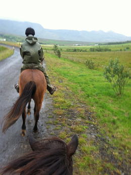 Photo of Riding on a rainy day Enjoying the horse ride and the beautiful scenery. The farm had everything we needed to stay warm and dry on the rainy and windy day. , Erin S - August 2013