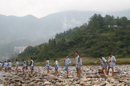 Photo of Yangtze 2.JPG Those trackers getting ready to pull our small boat at the very shallow area., Bing - May 2012