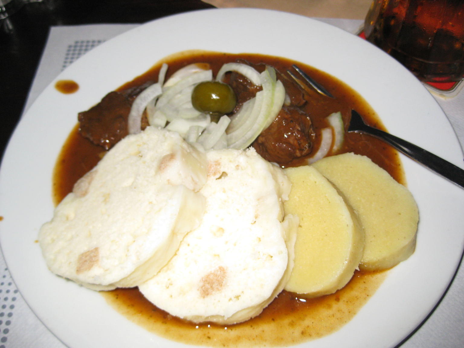 Traditional Czech Goulash at Eggenberg Brewery