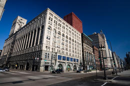 Photo of Historic Chicago skyscraper: The Auditorium Building Historic Chicago skyscraper: The Auditorium Building, South Michigan Avenue - December 2011