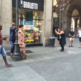 Photo of Modeling Shoot We happen to see an actual model shoot occurring while walking around the town. , Kristyne T - August 2016