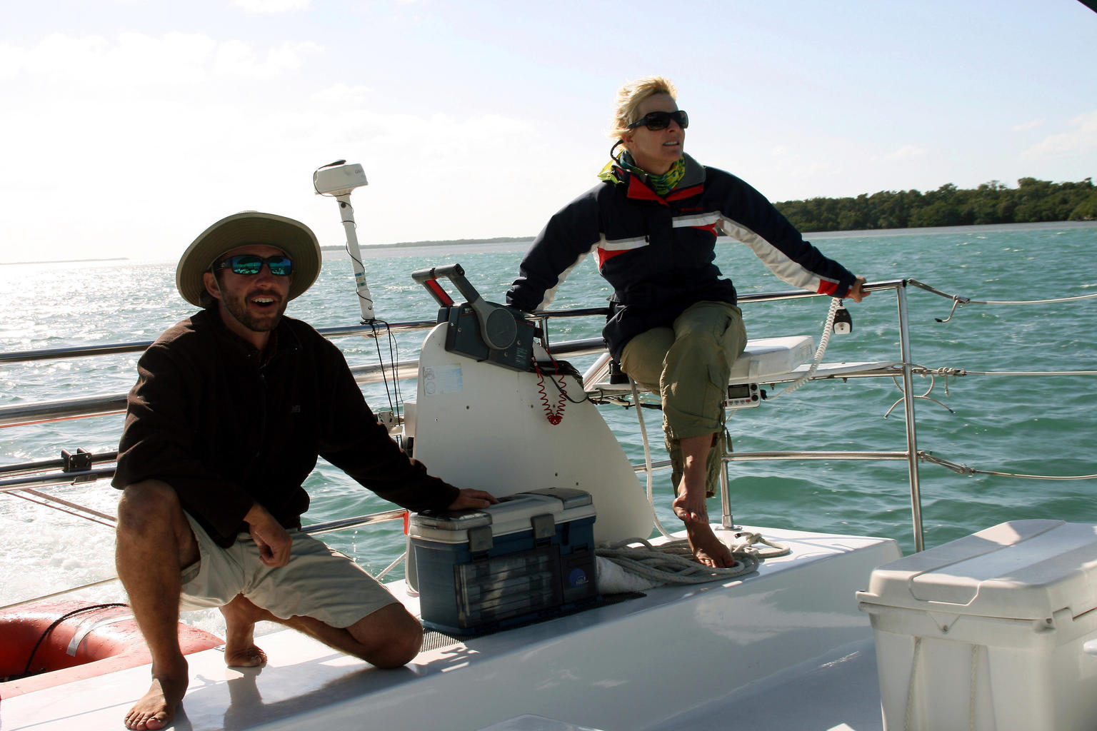 Captain Noah and Tess sailing the Echo
