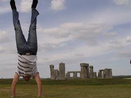 Photo of Stonehenge "Standhenge" - My wife took a shot me me doing a handstand in front of Stonehenge, Brian B - September 2010