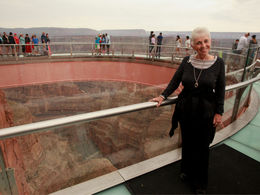 Photo of A Seniors Bucket List is now Complete.... Sharon Johnson was finishing up her walk on the Grand Canyon Skywalk. At the age of 75 this was on her Bucket List and it was worth the wait. Combining God's awesome beauty with man's ingenuity ... , Sharon J - August 2016