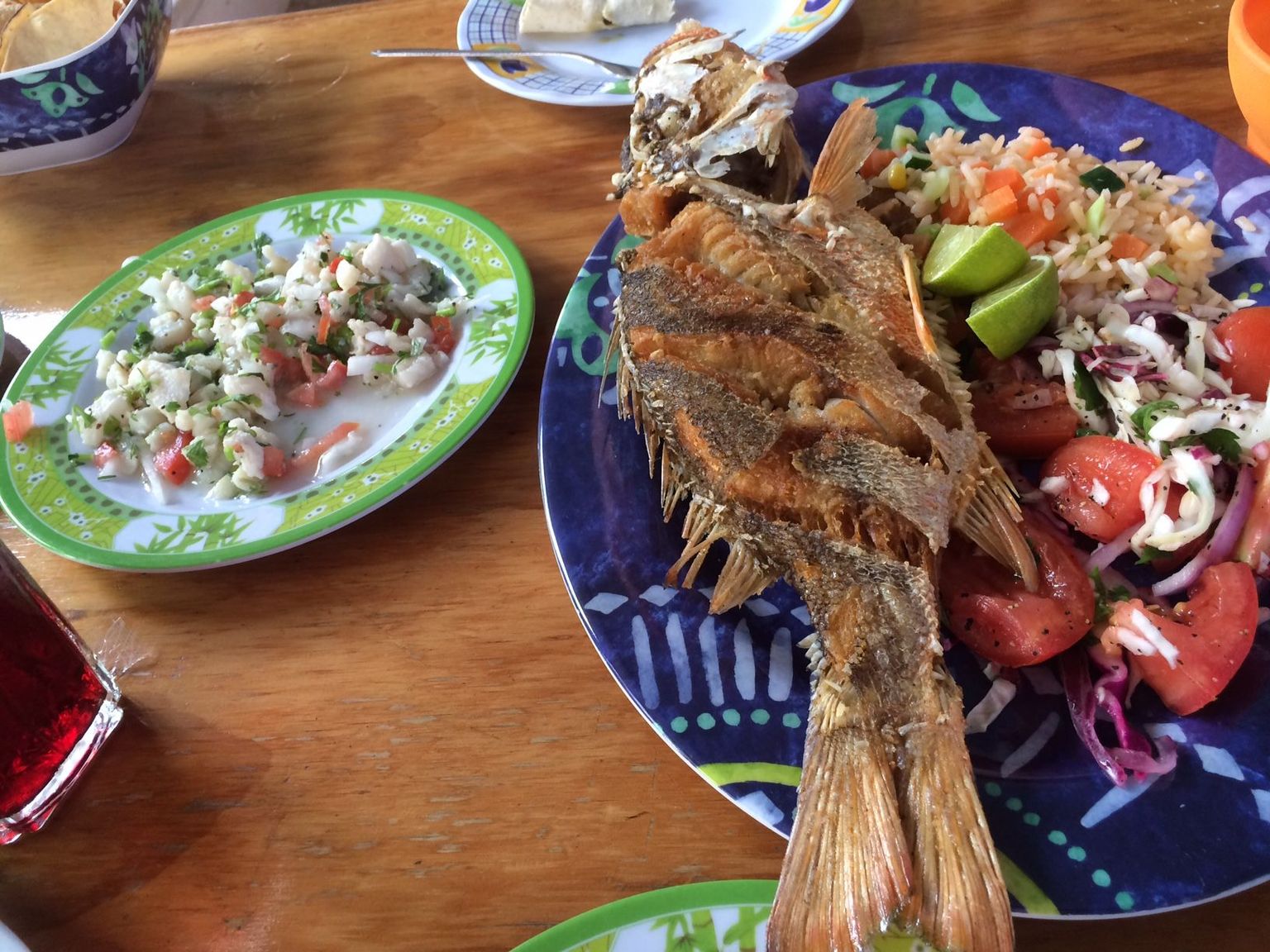 Ceviche and Fried Fish