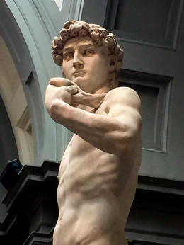 Photo of David, up close and personal Inside the Academia Galleria, where the tour allows you get a very up front and close look at Michelangelo's masterpiece from different perspectives , skrishnan07 - August 2016