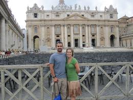 Photo of Brett and Kerry in Front in the Vatican This picture was taken in front of the Vatican just after the tour ended., Brett P - June 2009
