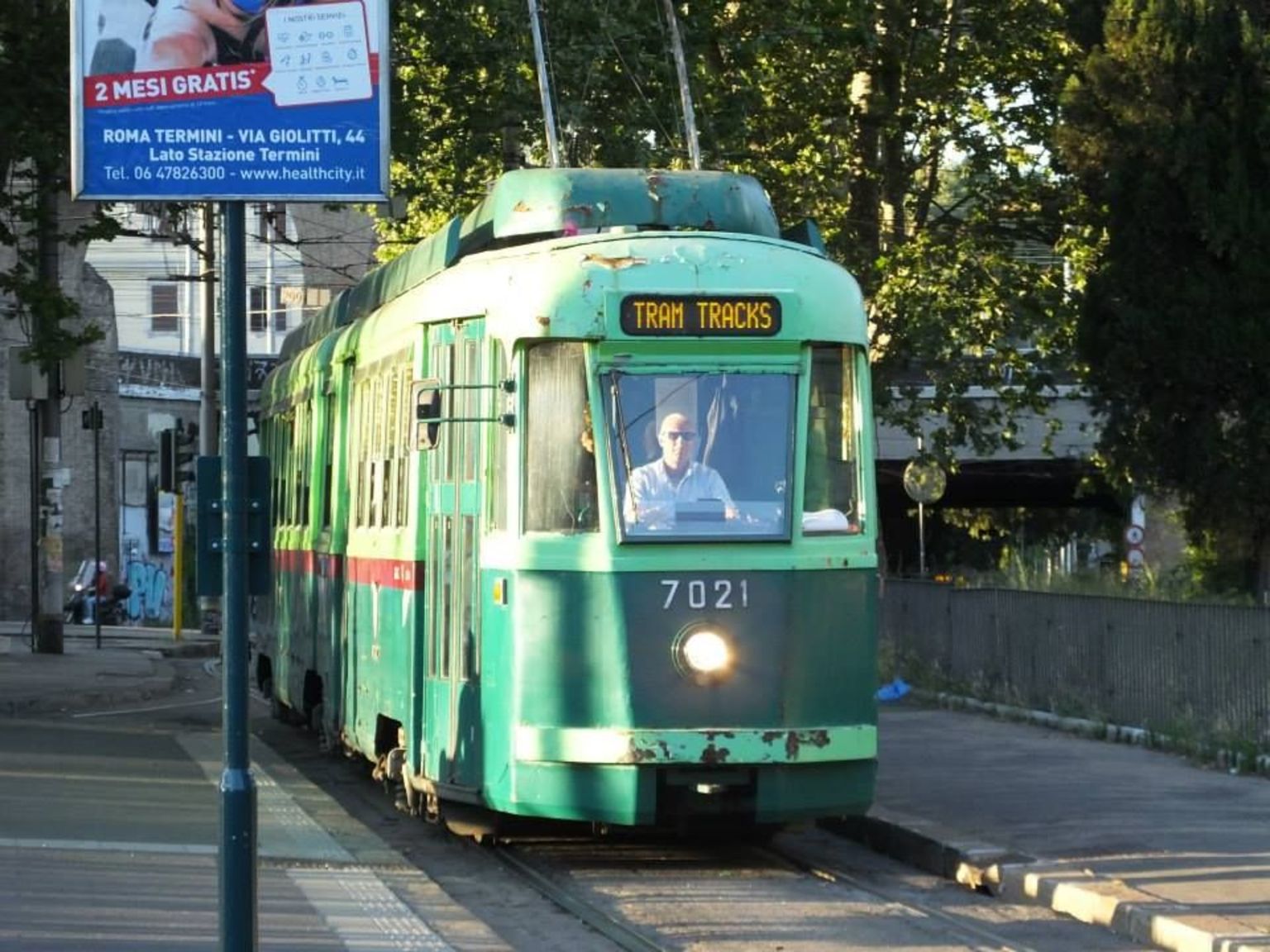 our tram arrives