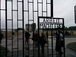 Photo of Work Makes You Free On the front entrance gates to Sachsenhausen is the infamous slogan Arbeit Macht Frei ( and quot;work makes (you) free and quot;). , Sunil K - October 2014