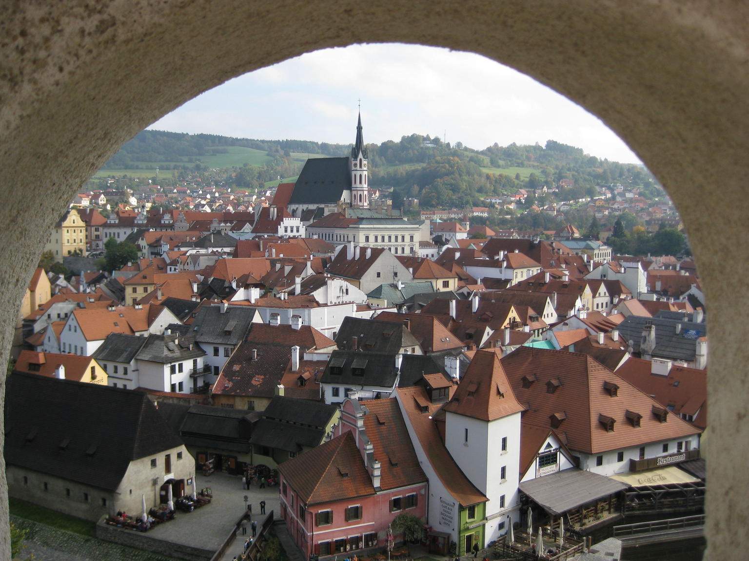 Beautiful View of Cesky Krumlov from the Castle