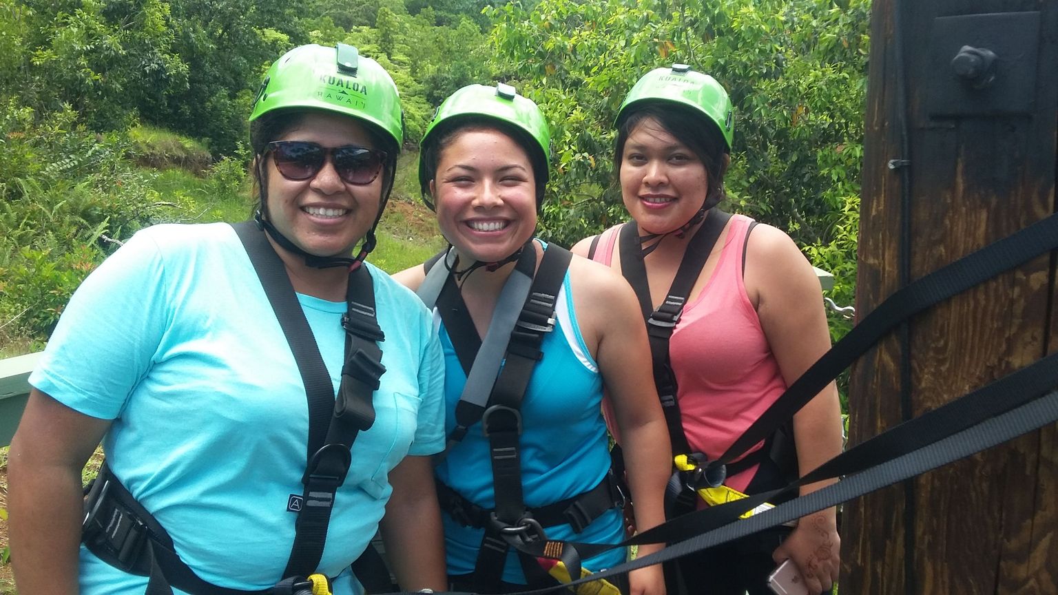 Our first time zip lining