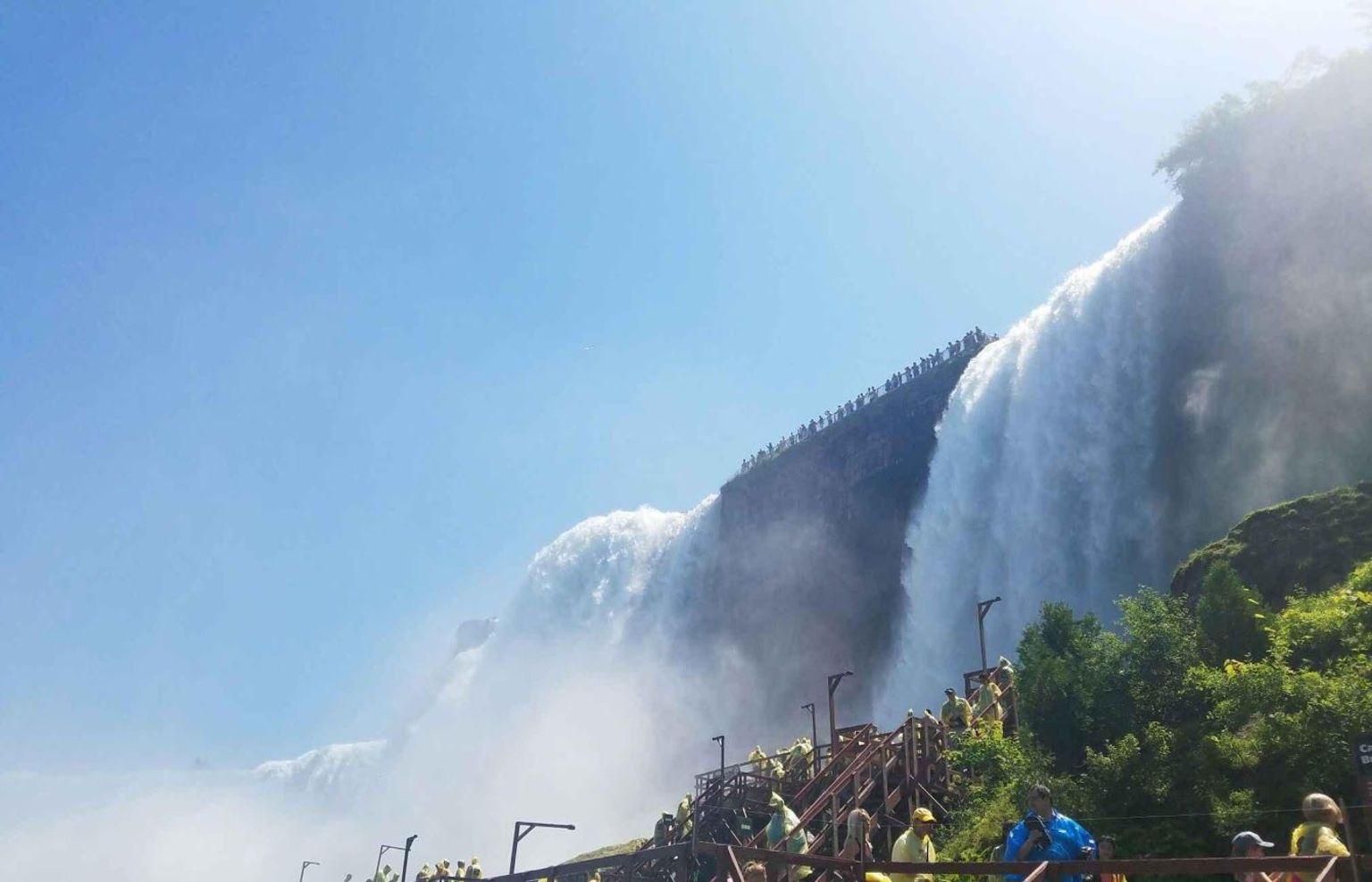 Powerful Niagara Falls as seen from the observation decks