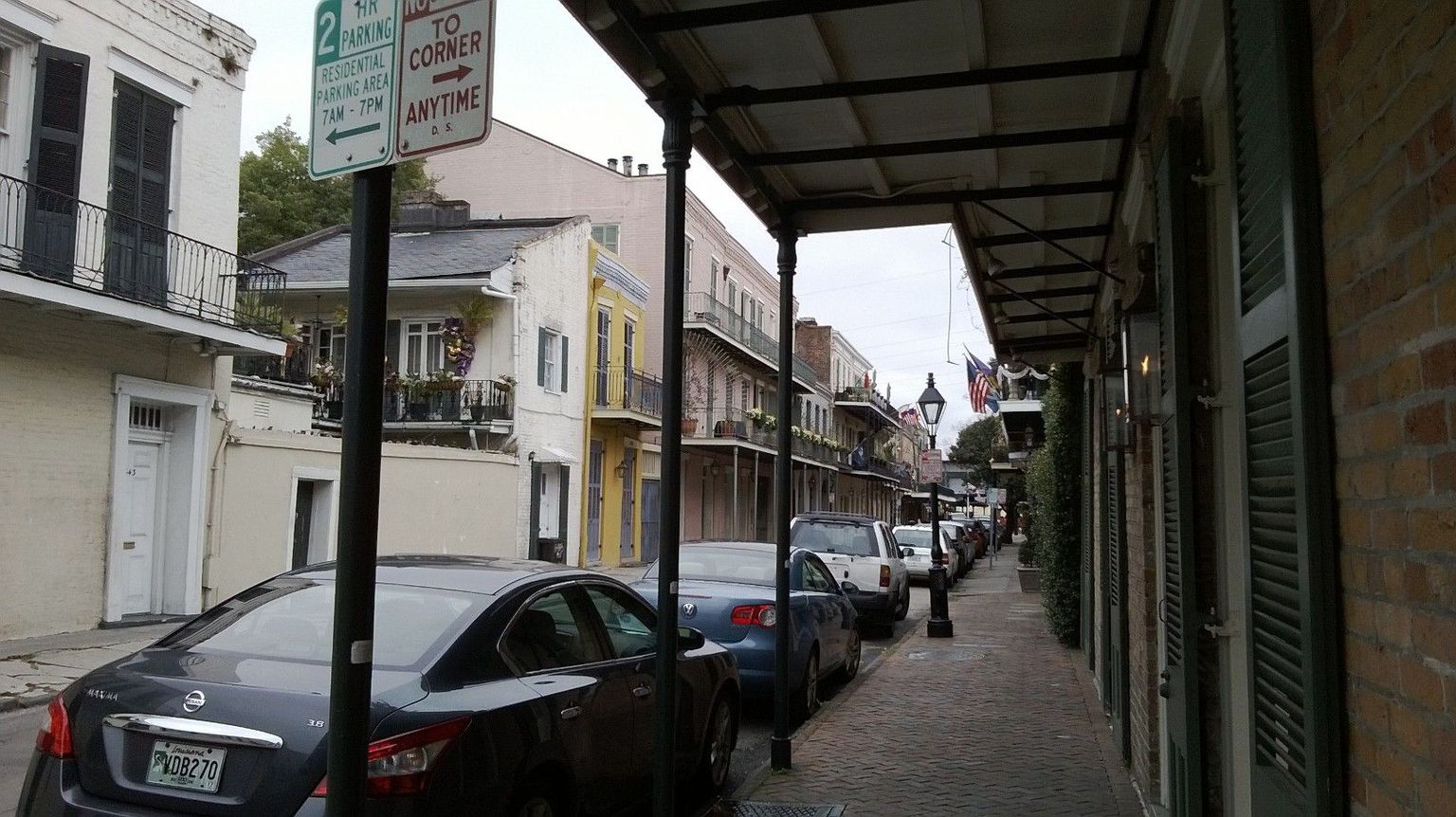 Typical street in the French Quarter
