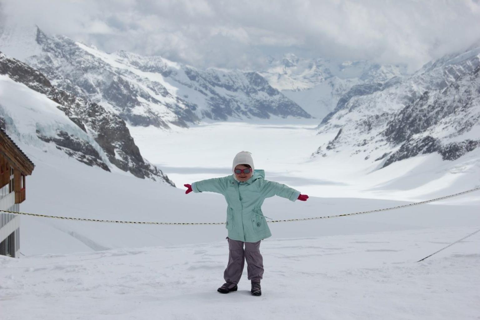 vue sur le glacier d'aletsch